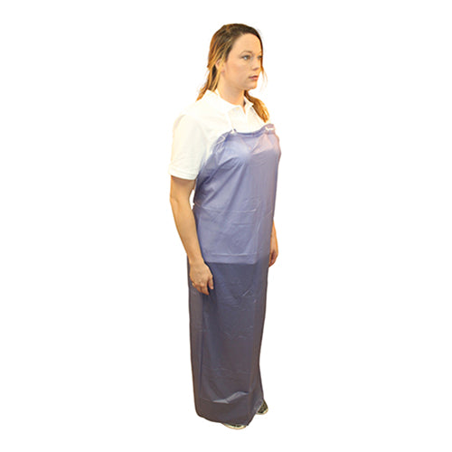 Safety Zone® ProGuard® Vinyl Aprons w/ String Ties, Hemmed, Blue, 35"x45", 6 Mil, 12/Bag, 6 Bags/Case (SZNMHB-45)