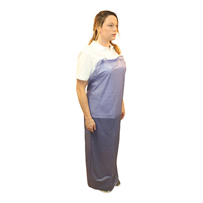 Safety Zone® ProGuard® Vinyl Aprons w/ String Ties, Hemmed, Blue, 35"x45", 6 Mil, 12/Bag, 6 Bags/Case (SZNMHB-45)