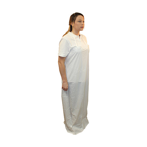 Safety Zone® ProGuard® Vinyl Aprons w/ String Ties, Hemmed, White, 35"x45", 6 Mil, 12/Bag, 6 Bags/Case (SZNMHW-45)