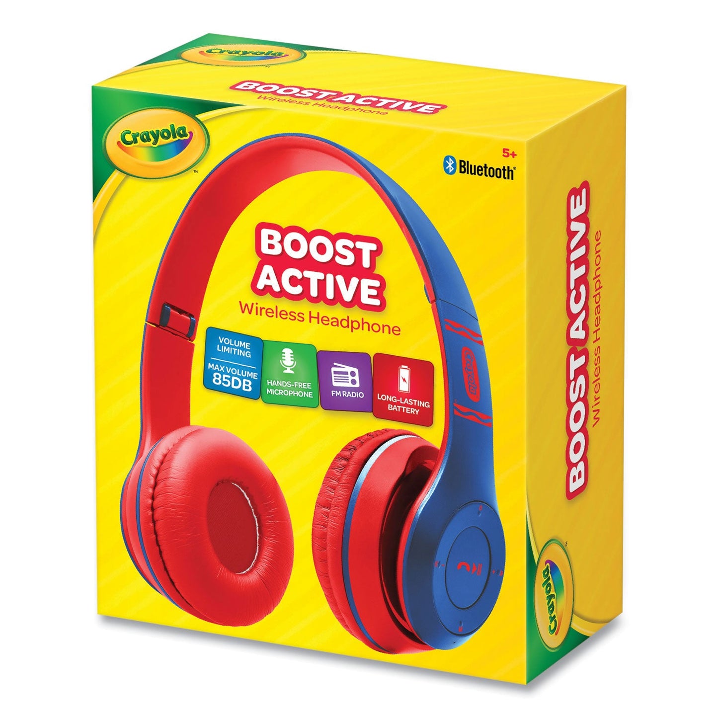 Crayola Boost Active Wireless Headphones, Blue/Red (MIGCHPBT348B)
