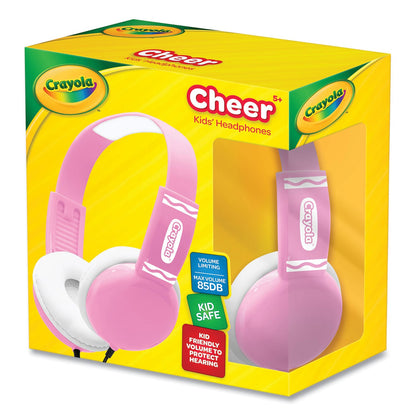 Crayola Cheer Wired Headphones, Pink/White (MIGCHPM510P)