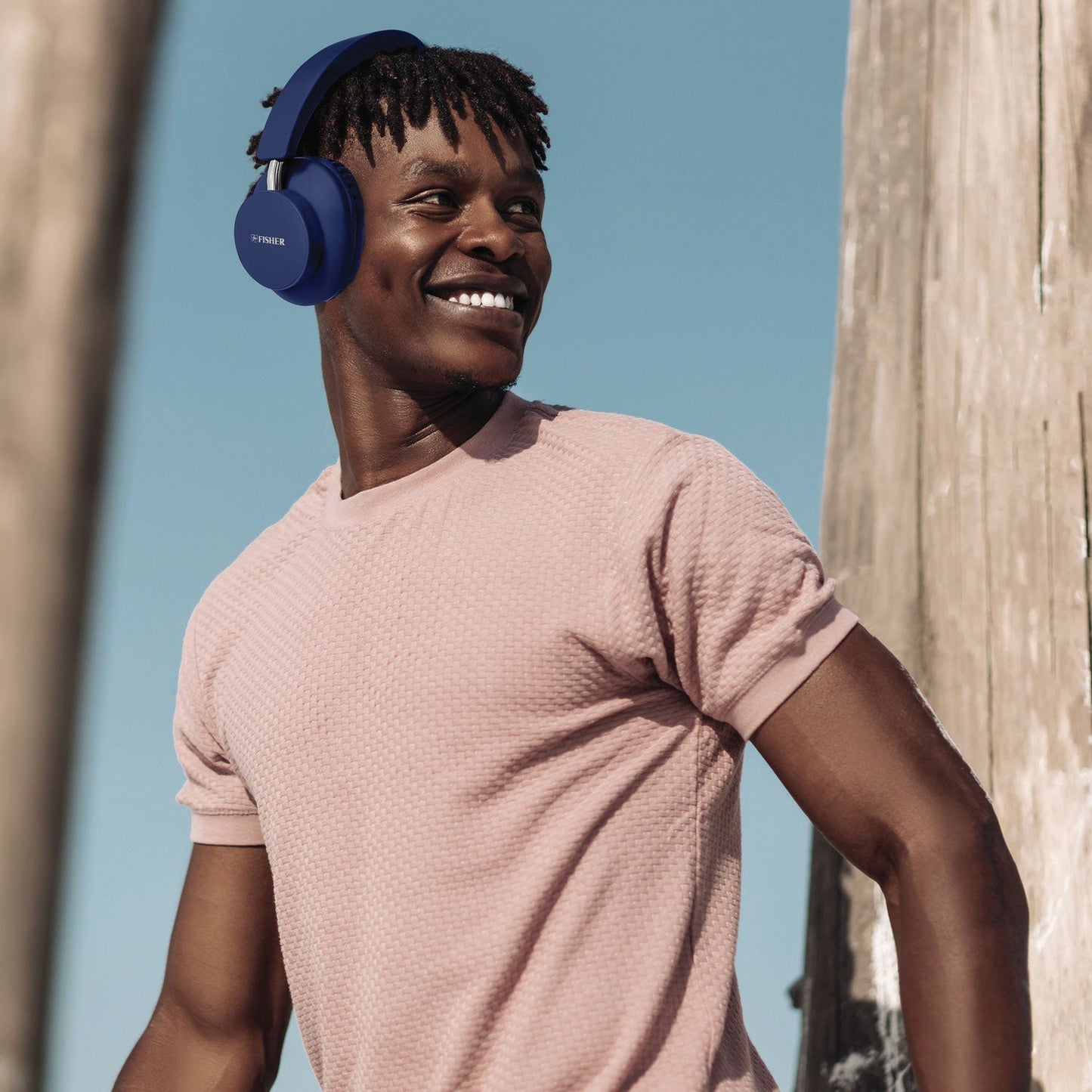 Fisher Silicone Wireless Headphones, Blue (MIGFBHP480B)