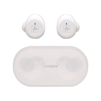 Fisher Vibrant Sound True Wireless Earphones, White (MIGFTW210W)