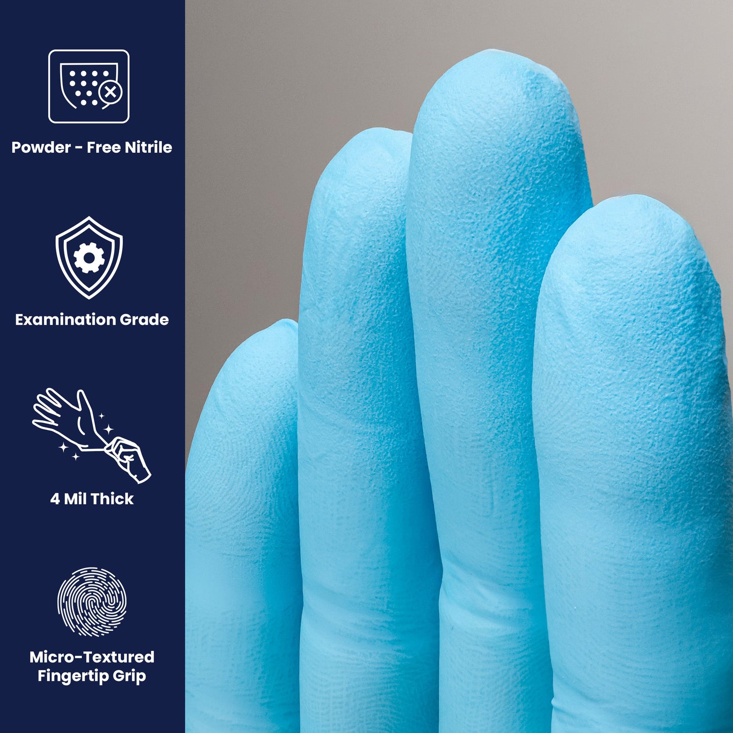 Safety Zone® Nitrile Powder Free 4 mil Exam Gloves, Blue, Sm, Case of 2000 (SZNMIR162)