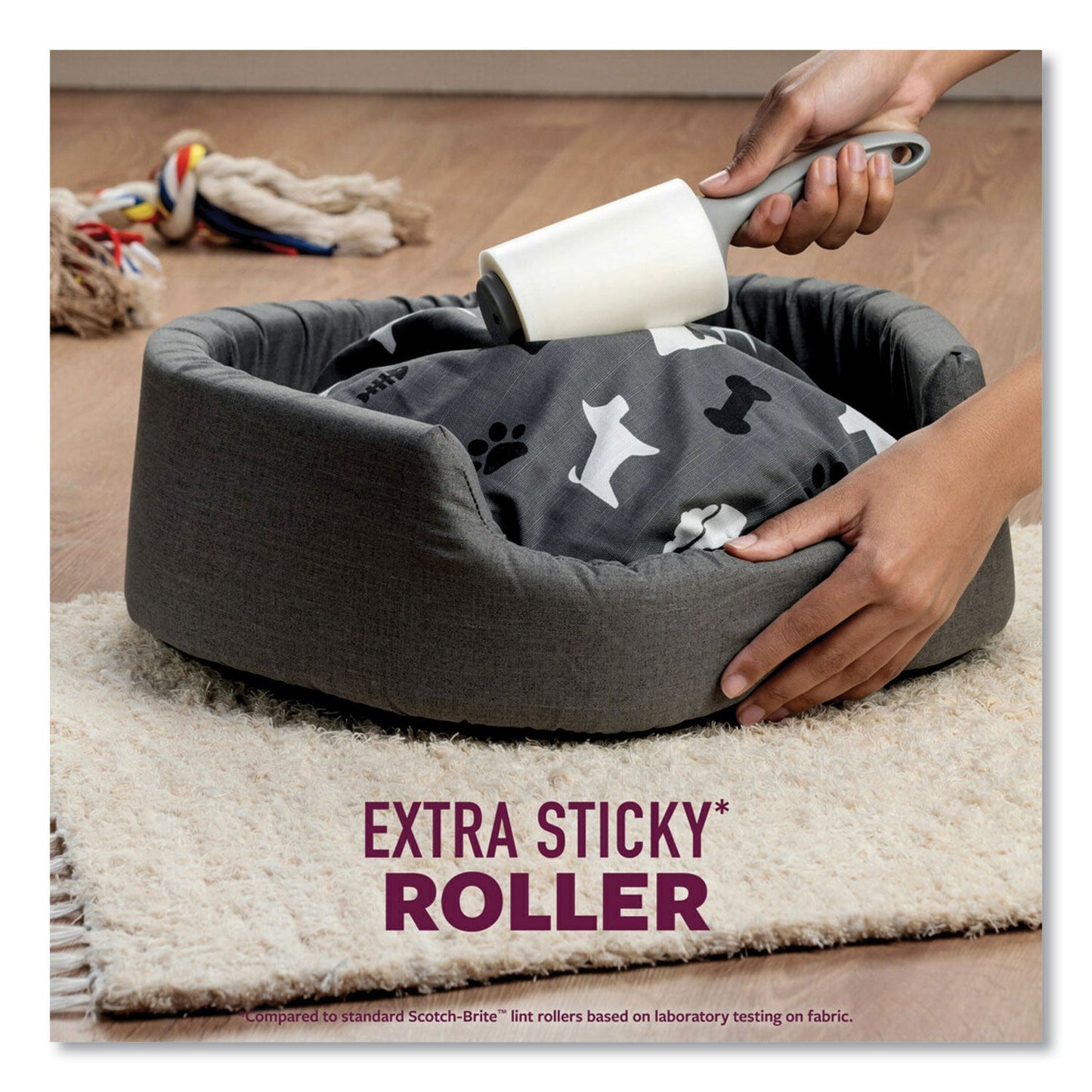 Scotch Brite Pet Hair Pickup Lint Roller, 70 Sheets/Roller, 2/Pack (MMM839RS70TP)