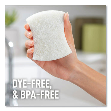 Scotch Brite Greener Clean Non-Scratch Scrub Sponge, 2.6 x 3.3, 0.7" Thick, White, 6/Pack (MMM97036UG)