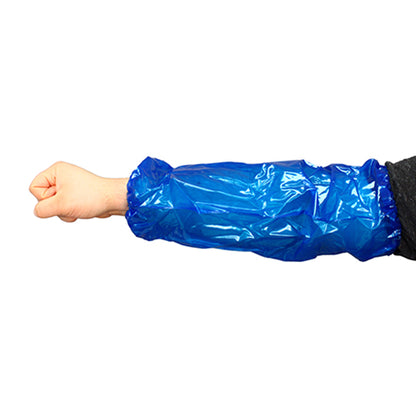 Safety Zone® ProGuard® Vinyl Alternative Sleeves w/ Elastic Ends, 18", 6 Mil, Blue, 10/Bag, 15 Bags/Case (SZNMMVA-6HS)