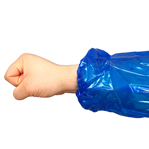 Safety Zone® ProGuard® Vinyl Alternative Sleeves w/ Elastic Ends, 18", 6 Mil, Blue, 10/Bag, 15 Bags/Case (SZNMMVA-6HS)