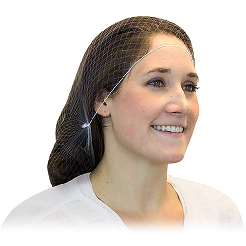 Safety Zone® 22 in. Lightweight Polyester Hairnet White, Case of 1440 (SZNMN-22-1440W)