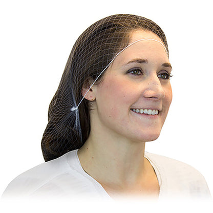 Safety Zone® 22 in. Lightweight Polyester Hairnet White, Case of 1440 (SZNMN-22-1440W)