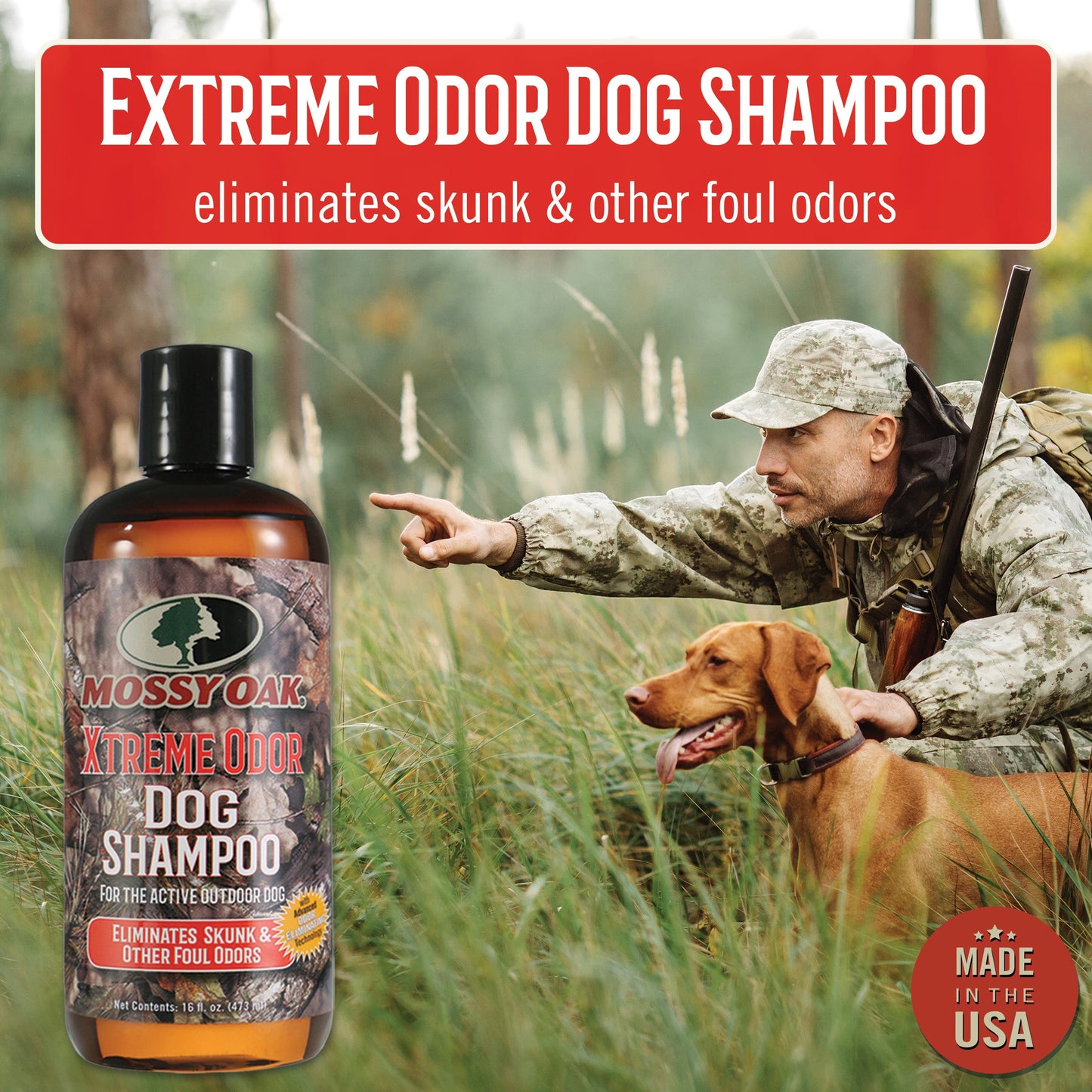 Mossy Oak® Xtreme Odor Dog Shampoo, Original, 16 oz Bottle (MO-00611)
