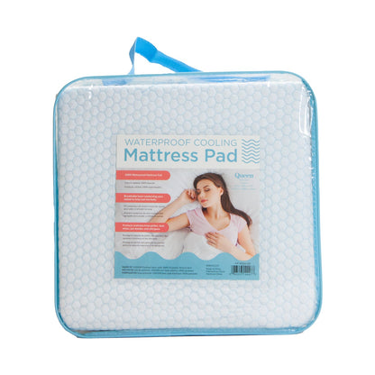 Arkwright Home Cooling Mattress Pad Queen White (P-MP-AQUA-QN)