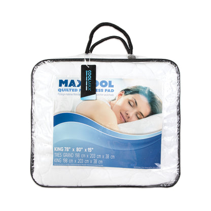 Arkwright Home CoolMax Mattress Pad King White (P-MP-COOLMAX-KG)