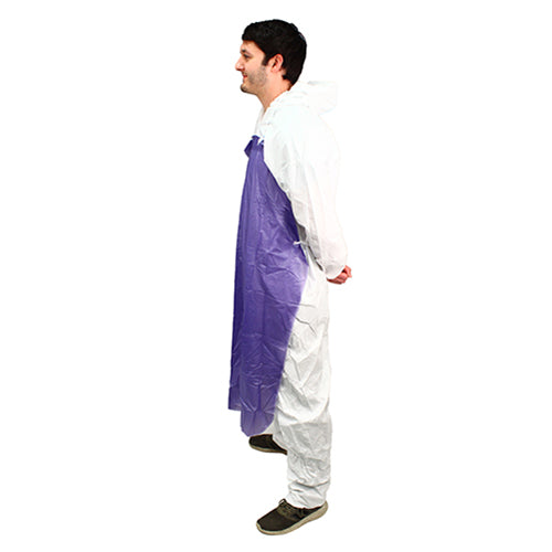 Safety Zone® ProGuard® Vinyl Aprons w/ String Ties, Hemmed, Blue, 35"x48", 8 Mil, 12/Bag, 6 Bags/Case (SZNMPB-48)