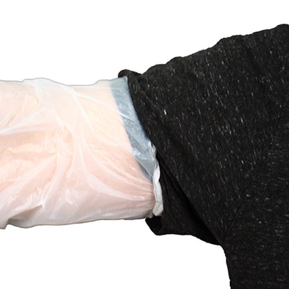 Safety Zone® ProGuard® Polyethylene Sleeves w/ Elastic Ends, 18", White, Roll Pack, 100/Bag, 20 Bags/Case (SZNMPE-185-RP-HM)