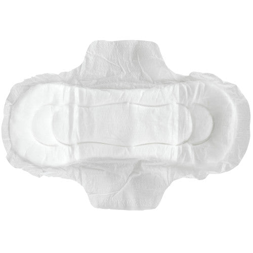 Hospeco® Maxithins® Plain Pack Maxi Pads w/ Wings, White, Super Absorbency, 18/Pack, 12 Packs/Case (HOSMT37400C)