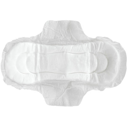 Hospeco® Maxithins® Plain Pack Maxi Pads w/ Wings, White, Super Absorbency, 18/Pack, 12 Packs/Case (HOSMT37400C)
