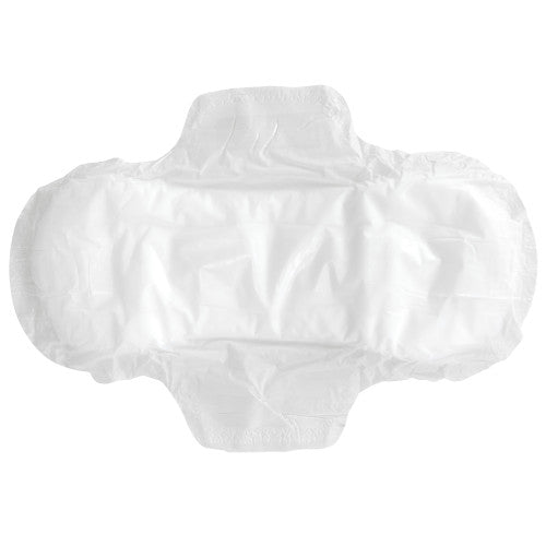Hospeco® Maxithins® Plain Pack Maxi Pads w/ Wings, White, Super Absorbency, 18/Pack, 12 Packs/Case (HOSMT37400C)