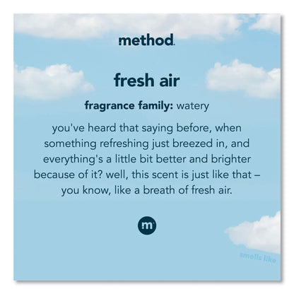 Method Laundry Detergent, Fresh Air Scent, 53.5 oz Bottle, 4/Carton (MTH318025)