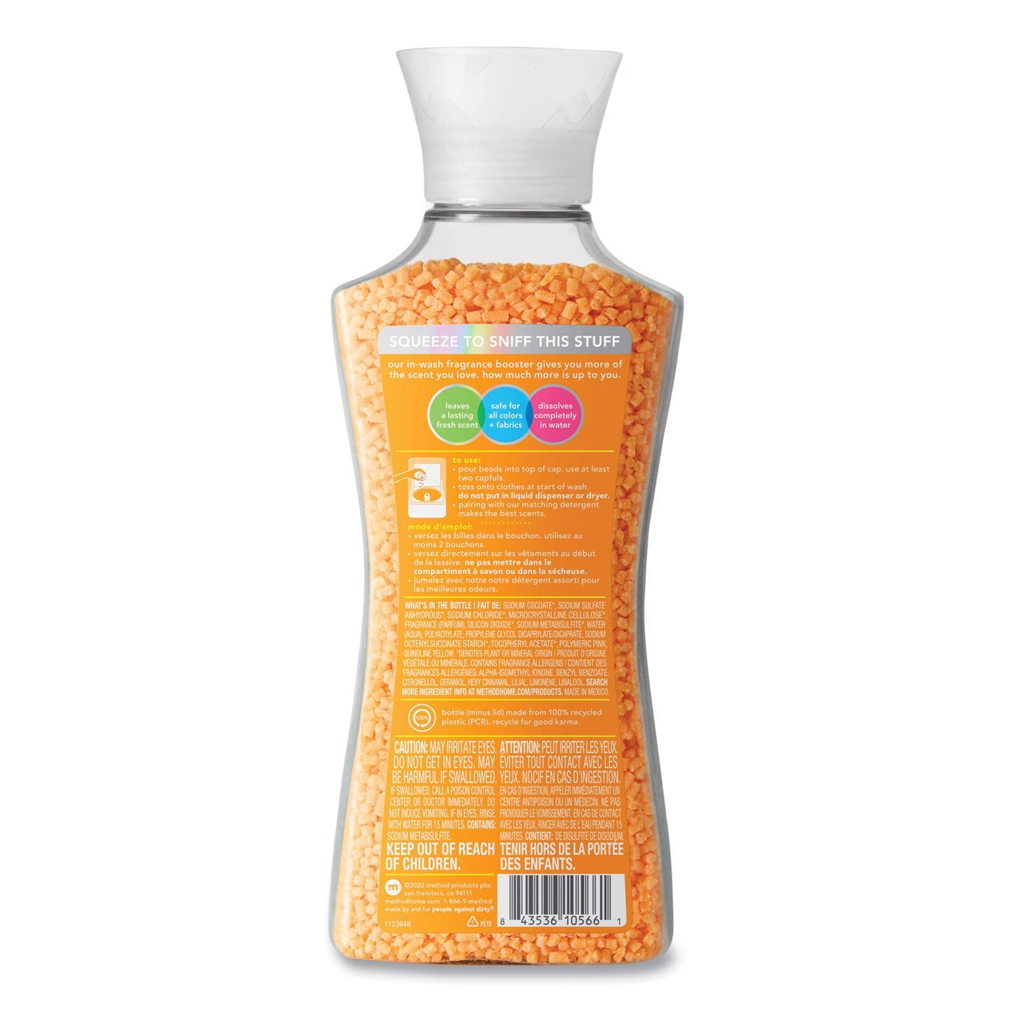 Method Fragrance Booster Beads, Ginger Mango Scent, 14.8 oz Bottle, 6/Carton (MTH359699)