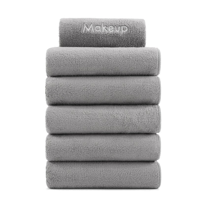 Arkwright Home Bck2U Coral Fleece Makeup Towel 11x17 Grey (6/Pack) (P-MU-FTGRY)