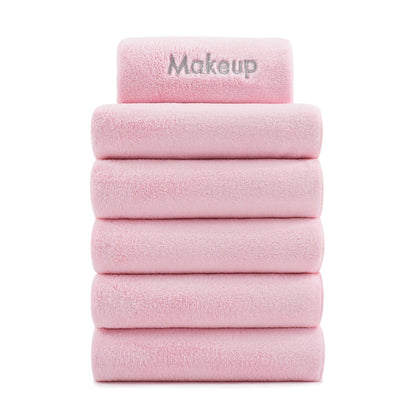 Arkwright Home Bck2U Coral Fleece Makeup Towel 11x17 Pink (6/Pack) (P-MU-FTPNK)