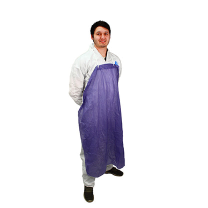 Safety Zone® ProGuard® Vinyl Aprons w/ String Ties, Unhemmed, Blue, 35"x45", 6 Mil, 12/Bag, 6 Bags/Case (SZNMUB-45)