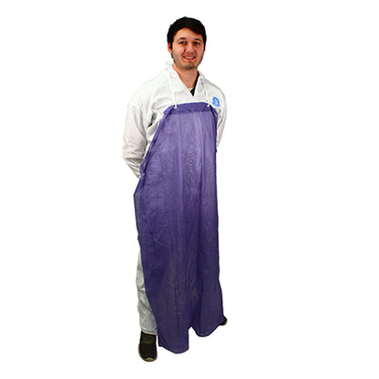 Safety Zone® ProGuard® Vinyl Aprons w/ String Ties, Unhemmed, Blue, 35"x55", 6 Mil, 12/Bag, 6 Bags/Case (SZNMUB-55)