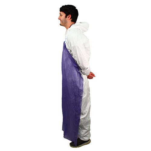 Safety Zone® ProGuard® Vinyl Aprons w/ String Ties, Unhemmed, Blue, 35"x55", 6 Mil, 12/Bag, 6 Bags/Case (SZNMUB-55)