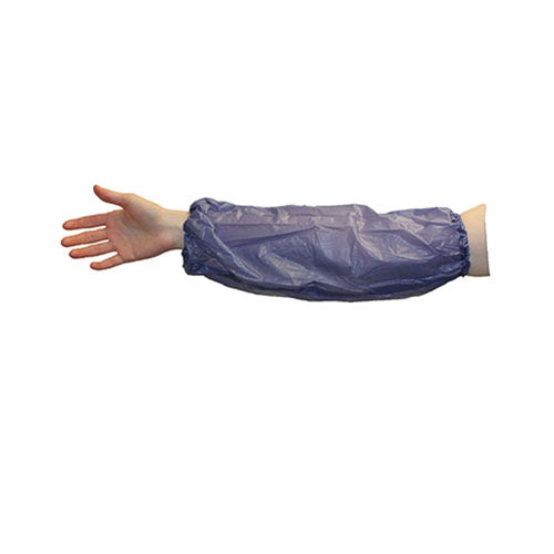 Safety Zone® ProGuard® Vinyl Sleeves w/ Elastic Ends, 18", 4 Mil, Blue, 24/Bag, 12 Bags/Case (SZNMVB-6HS-4)
