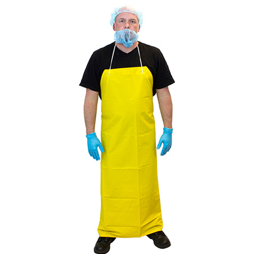 Safety Zone® Vinyl Reinforced Polyester Aprons, Yellow, 35"x50", 35 MM (SZNMY-35-50SZ)