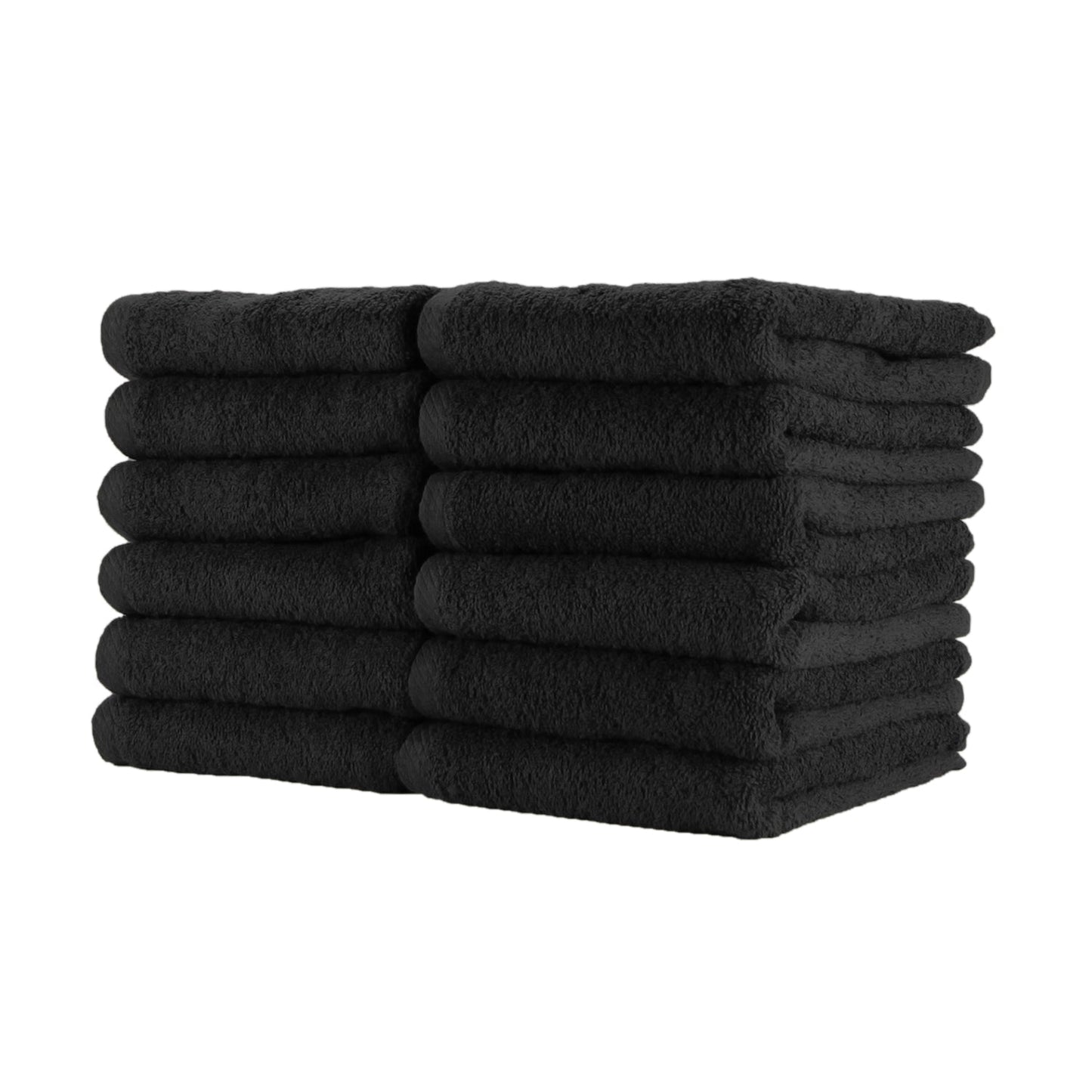 Hospeco® Cotton Jr. Salon Towel 16x27 Black, 180/Case (HOSBBJ-1627-2-5BLK-CS)