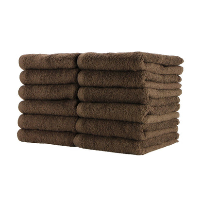 Hospeco® Cotton Jr. Salon Towel 16x27 Chocolate, 12/Pack (BBJ-1627-2.5BRN)