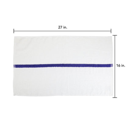 Hospeco® Power Gym Hand Towel 16x27 Blue Stripe, 120/Case (HOSPWR-1627-3BCS-CS)