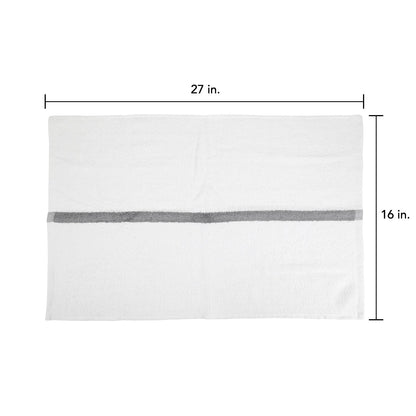 Hospeco® Power Gym Hand Towel 16x27 Gray Stripe, 120/Case (HOSPWR-1627-3GYCS-CS)