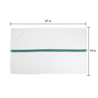 Hospeco® Power Gym Hand Towel 16x27 Green Stripe, 120/Case (HOSPWR-1627-3GRCS-CS)