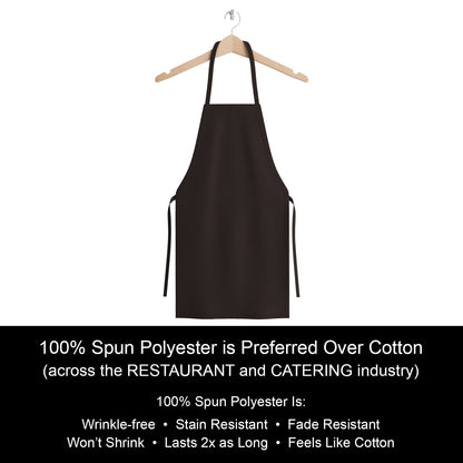 Hospeco® Mariposa Bib Apron 33x30 Black, 12/Pack (HOSAPRN-B-SPUN)