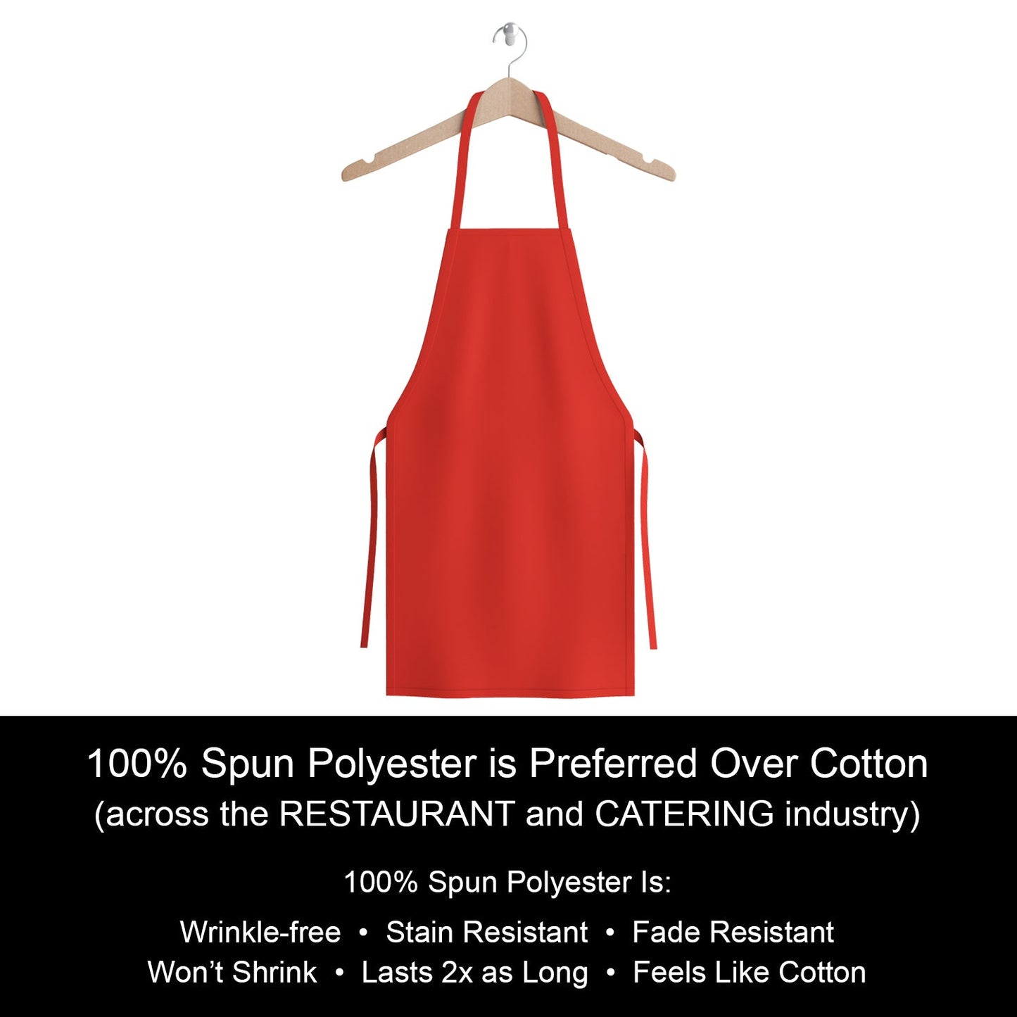Hospeco® Mariposa Bib Apron 33x30 Red, Case of 48 (HOSAPRN-R-SPUN-CS)