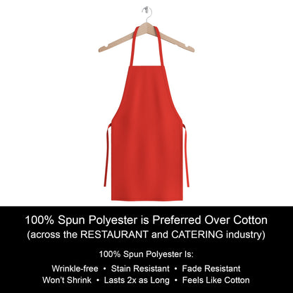 Hospeco® Mariposa Bib Apron 33x30 Red, Case of 48 (HOSAPRN-R-SPUN-CS)