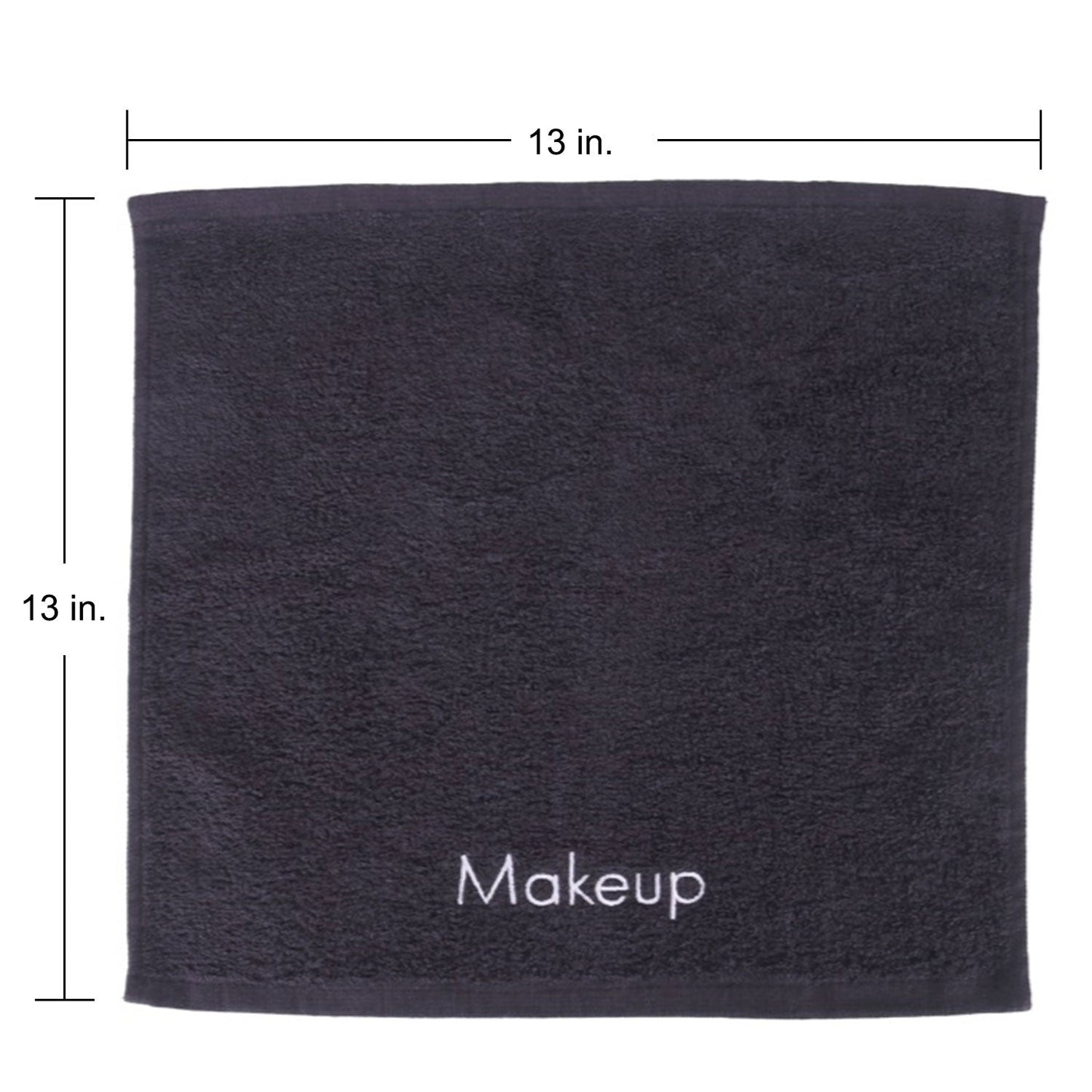 Hospeco® Cotton Makeup Washcloth 13x13 Black, 144/Case (HOSMAKEUP-13X13-CS)