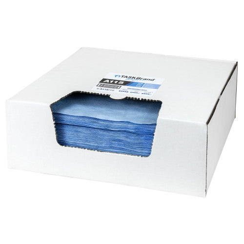 TASKBrand® A115 Spunlace Flat Wiper, Blue, CR, 12x14, Case of 250 (HOSN-A115FDB)