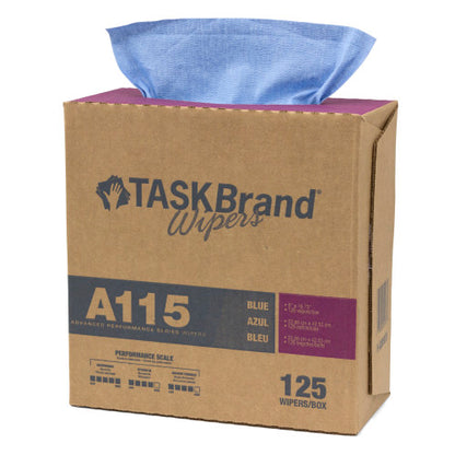 TASKBrand® A115 Spunlace Interfold Wiper, Case of 750 (HOSN-A115IDB)