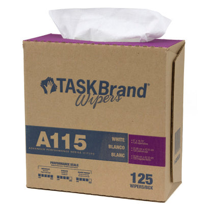 TASKBrand® A115 Spunlace Interfold Wiper, Case of 750 (HOSN-A115IDW)