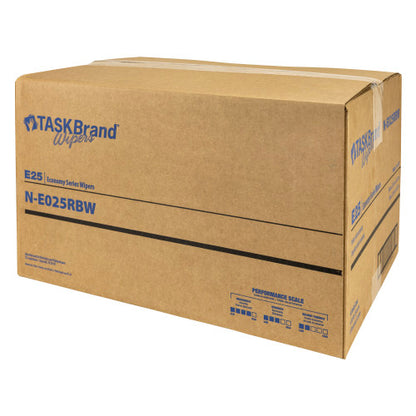 TASKBrand® E25 Economy Series Scrim Wipers, White, 9"x275', Continuous Roll, 6 Rolls/Case (HOSN-E025RBW)