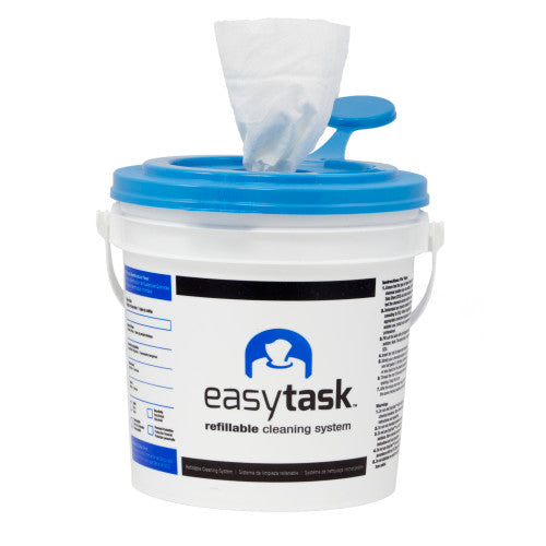EasyTask® Bucket w/Hydrospun Wiper, White, 12" x 12", Roll, 60/Roll, 6 Rolls/Case (HOSN-ETHCBW)