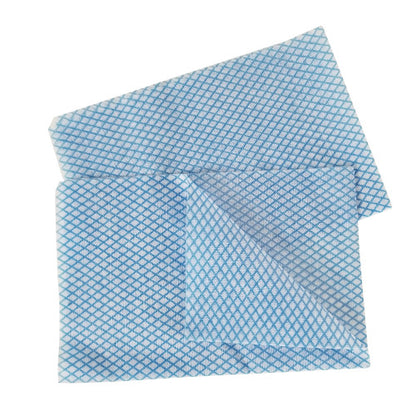 Hospeco® Saniworks® Choice Counter Towels, Poly/Rayon, Blue/White, 13x20, 1/4 Fold, Case of 200 (HOSN-F110QCB)