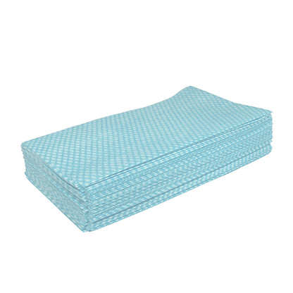 Hospeco® Saniworks® Choice Counter Towels, Poly/Rayon, Blue/White, 13x20, 1/4 Fold, Case of 200 (HOSN-F110QCB)