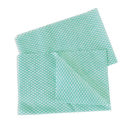 Hospeco® Saniworks® Choice Counter Towels, Poly/Rayon, Green/White, 13x20, 1/4 Fold, Case of 150 (HOSN-F110QCG2)