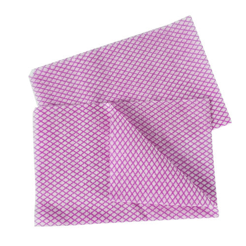 Hospeco® Saniworks® Choice Counter Towels, Poly/Rayon, Pink/White, 13x20, 1/4 Fold, Case of 200 (HOSN-F110QCP)
