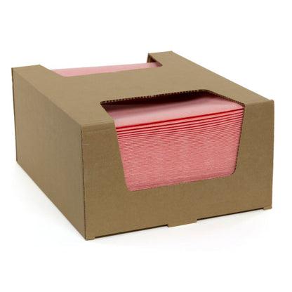 Hospeco® Saniworks® Deluxe Towels, Poly/Rayon, Salmon, 13x21, 1/4 Fold, Case of 150 (HOSN-F310QCSA)